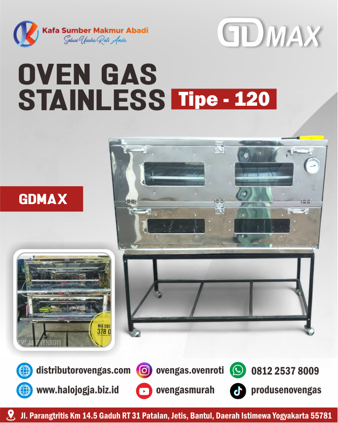 Oven GDMAX Stainless Tipe 120