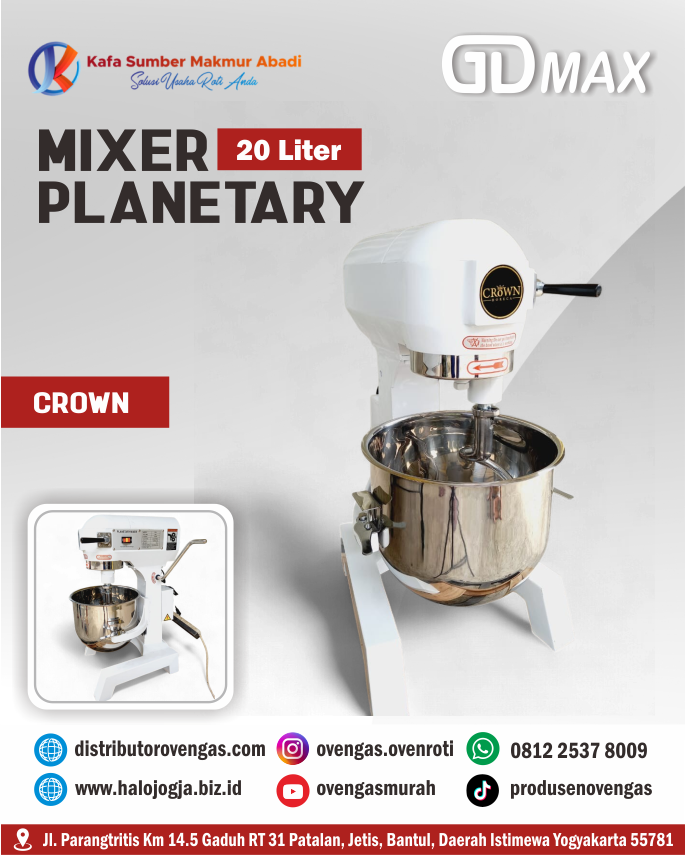 Mixer Planetary Crown 20 Liter