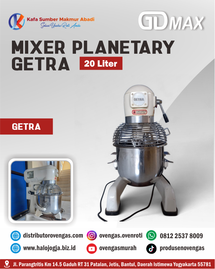 Mixer Planetary Getra 20 Liter