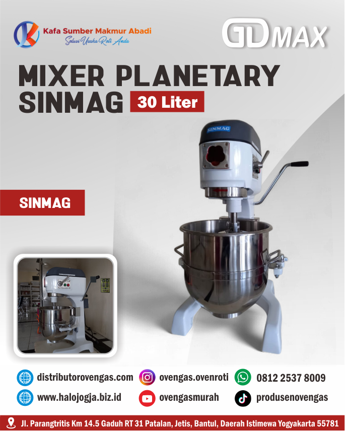 Mixer Planetary 30 Liter Sinmag