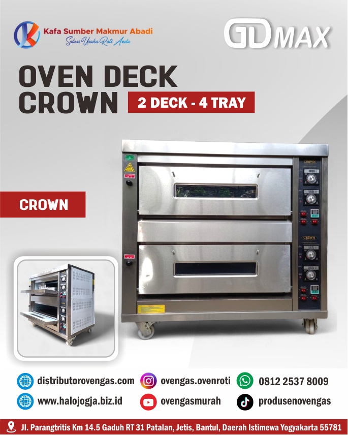 Oven Deck Crown 2 Deck 4 Tray