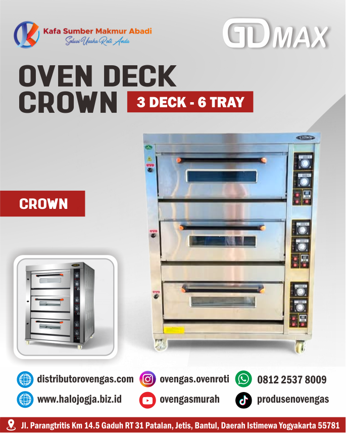 Oven Deck Crown 3 Deck 6 Tray