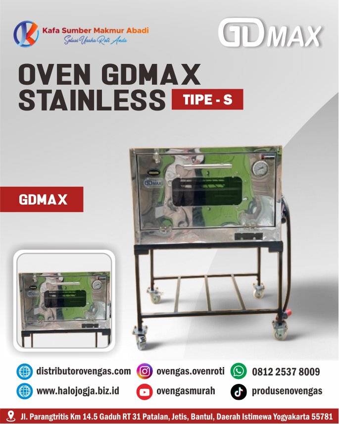 Oven Gas Stainless GDMax Tipe S